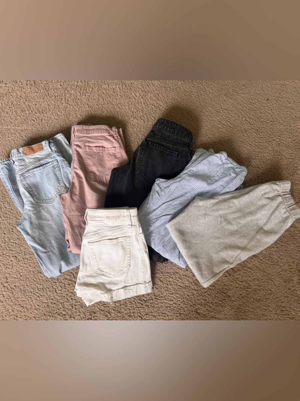 Hollister Assorted Kids Bottoms - Light Blue, Pink, Black, White, Gray